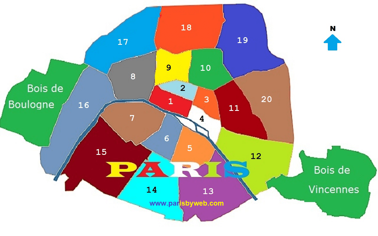 Paris - map-20Areas